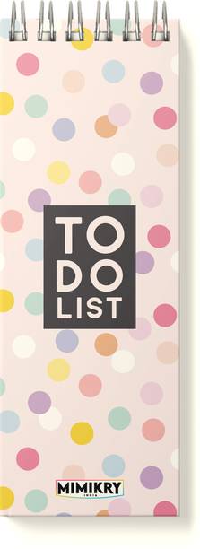 Mimikry To Do List 120 gsm Hard Cover | 3.25 x 9 inches | Regular Desk Planner Ruled 100 Pages