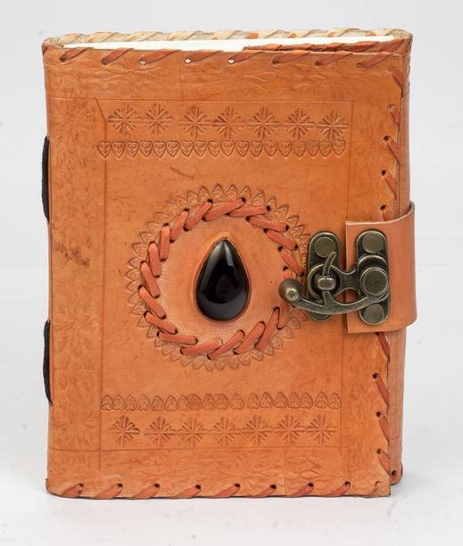 Anshika International genuine leather diary A5 Journal unruled 100 Pages