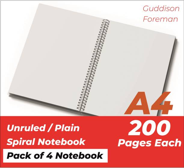 Guddison Foreman Elegant A4 Notebook Unruled 200 Pages