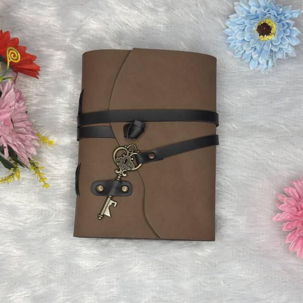 Handcrafty Leather key Diaries A5 Diary Plain 200 Pages