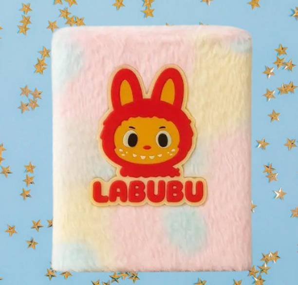 Labooboo Labubu Soft fur Diary for kids A6 Diary Single 160 Pages