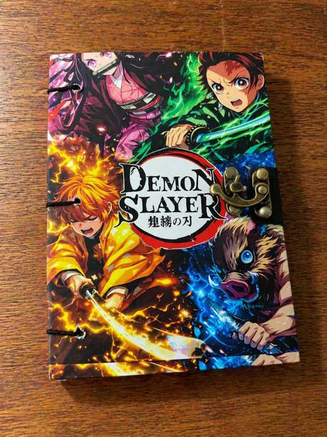 KAWTRA Demon Slayer Anime Journal UV Printed Cardbored Diary Notebook Journal B6 Diary Unruled 160 Pages