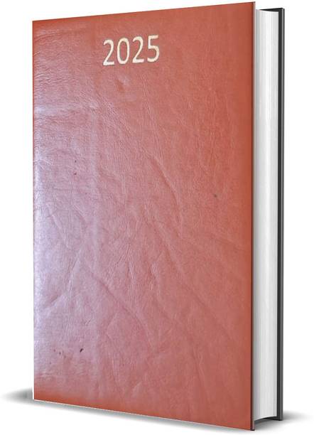 greeshma leather cover hard bound executive diary regular 2025 366 pages