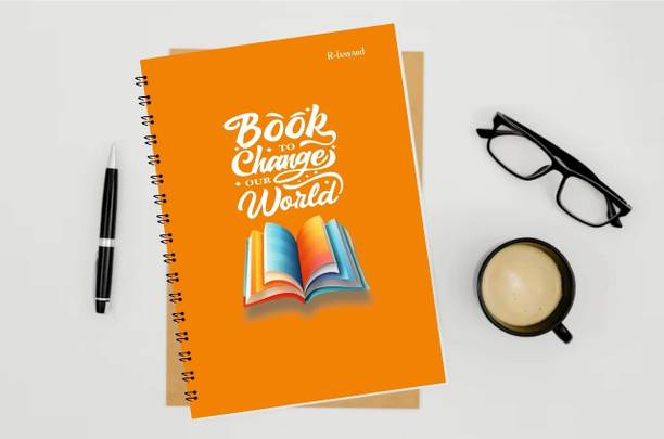 RLanyard Spiral Notebook, A4 Notebook unruled/plain, Notebook for Students 200 Pages