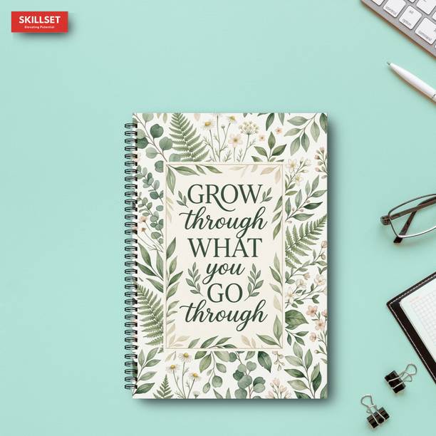 SKILLSET Inspirational Diary Notebook | Motivational Journal Book A5 Diary Ruled 144 Pages