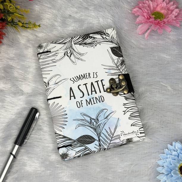 RS Crafts HANDMADE PRINTED DIARY A5 Diary PLAIN 200 Pages