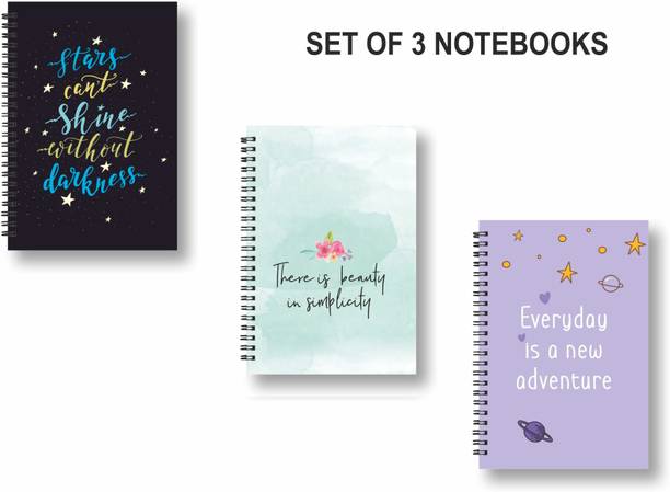 ROT RIX combo of 3 Notebooks A5 Diary Ruled 144 Pages