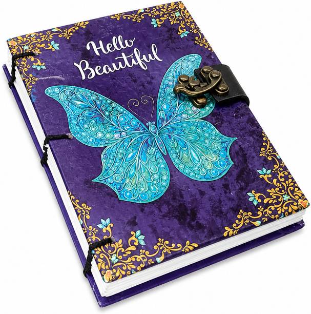 Design Dimension Printed Diary With Lock Perfect For Writing, Sketching, Traveling Our Gifting A5 Diary unruled 200 Pages