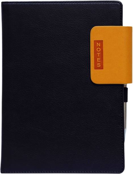PLAN.A. DAY Leather Hardcover Notebook, With Magnetic Button closure A5 Journal Ruled 288 Pages