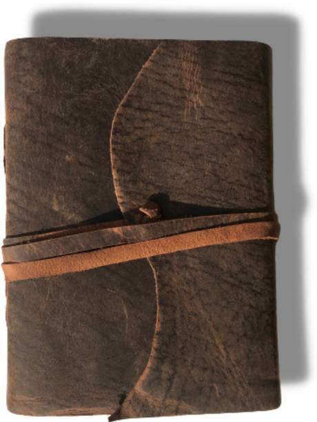 Shah handicraft Classic Leather Diary - Leather Journal With Belt Lock - Diary For Daily Use A5 Journal Plain 100 Pages
