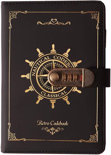 SIMHI Dairy With Lock Journal for Boys-Travel Sailor Writing Diary with Lock A5 Diary Single Rule 200 Pages