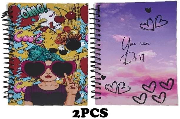Eclet Motivational A5 Spiral Notebook - Unruled, 80 Pages, Wire Bound Diary VR1 A5 Diary Unruled 80 Pages