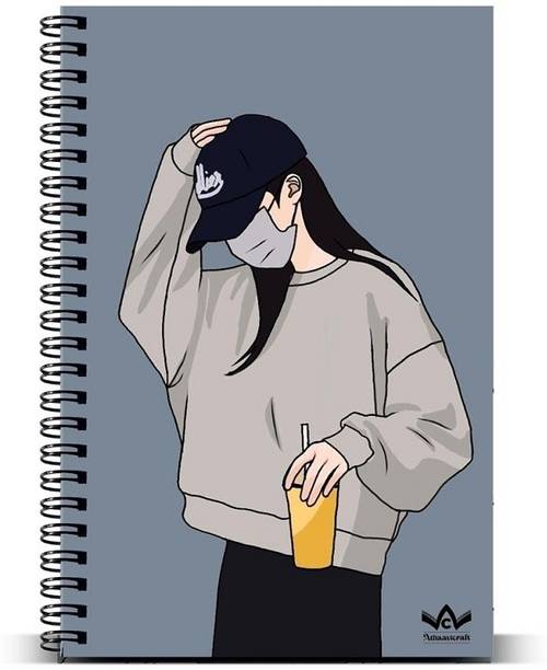 athaavicraft spiral notebook A5 Notebook Unruled 160 Pages