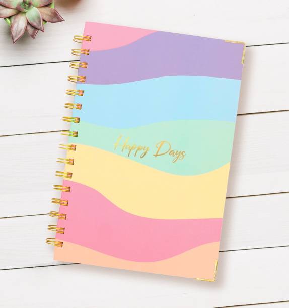 Doodle Happy Day Hard bound Daily A5 Planner Ruled 192 Pages