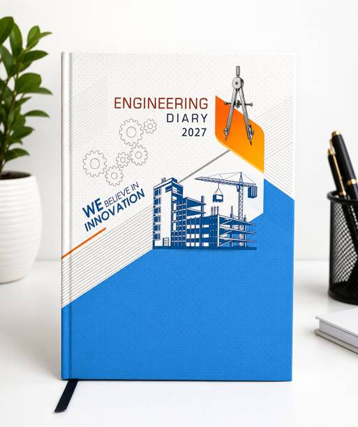 CuckooDiaries 2027 Premium Engineering, 1 Date a Per Page, Monthly Action Plan Ribbon Bookmark B5 Diary Ruled 368 Pages