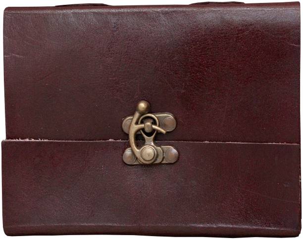 Anshika International genuine leather notebook A6 Diary unruled 100 Pages