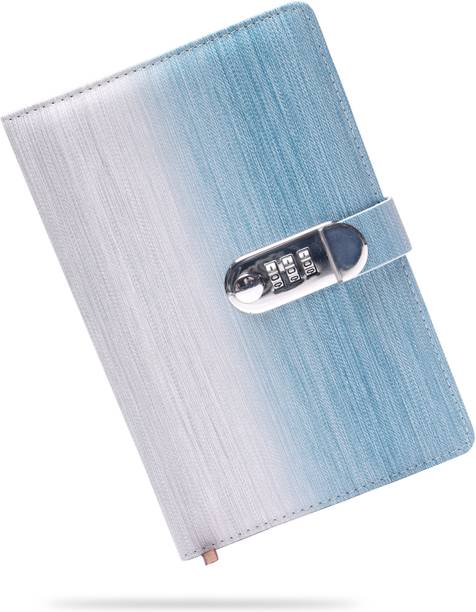 QCEN Diary with Lock Personal Journal Notebook Locking Book A5 Notebook Unruled 222 Pages