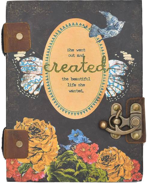 CRAFT CLUB She Went Out Print With 100% Recycled Handmade Paper Regular Diary Un-Ruled 144 Pages