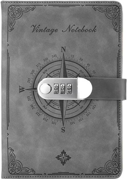 REMICH Diary with Lock,Refillable Personal Writing Notebook Secret Journal,Gift Box A5 Diary Ruled 200 Pages