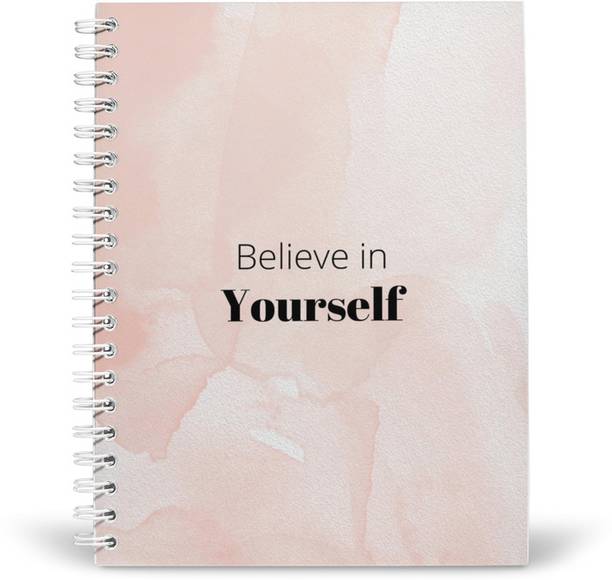 PurpleBees BELIEVE IN YOURSELF MOTIVATION Diary A5 | Motivational Quote Diary A5 Diary Unruled 160 Pages