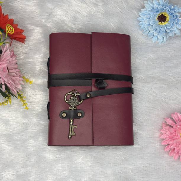 Handcrafty Leather key Diaries A5 Diary Plain 200 Pages