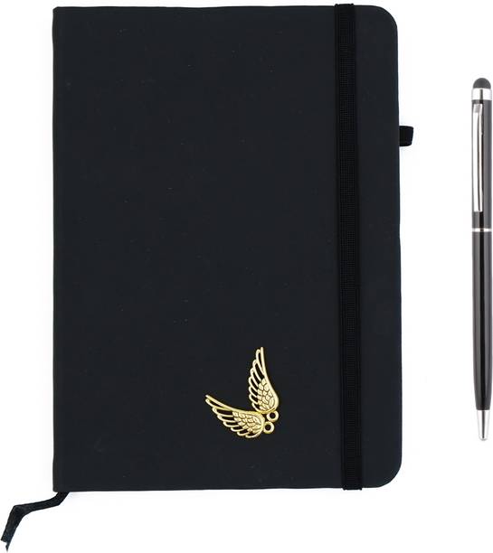 FASTIDIOUS Golden Wings A5 Sized Hardbound Diary with Stylus Pen A5 Diary Ruled 176 Pages