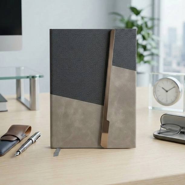 CuckooDiaries Premium 3Fold Notebook with Memo Page & Month Plan, Magnet Lock, Ribbon Bookmark A5 Notebook Ruled 192 Pages