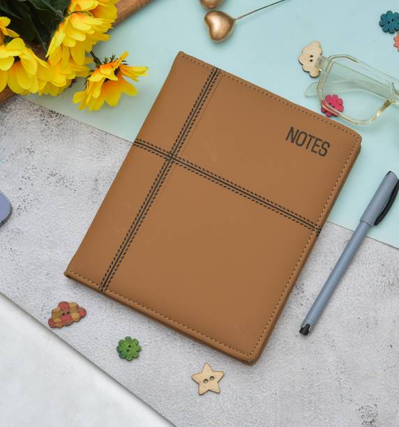SPM Classic Premium Leather Travel Journal Diary for Gifting Purpose A5 Diary Ruled 200 Pages