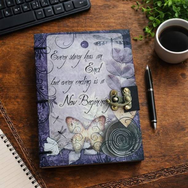 Design Dimension Printed Diary With Lock Perfect For Writing, Sketching, Traveling Our Gifting A5 Diary unruled 200 Pages