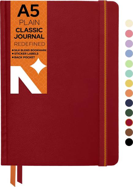 NEORAH Unruled Journal Notebook - 110 GSM - Office Hardcover Notebook A5 Notebook Plain 160 Pages