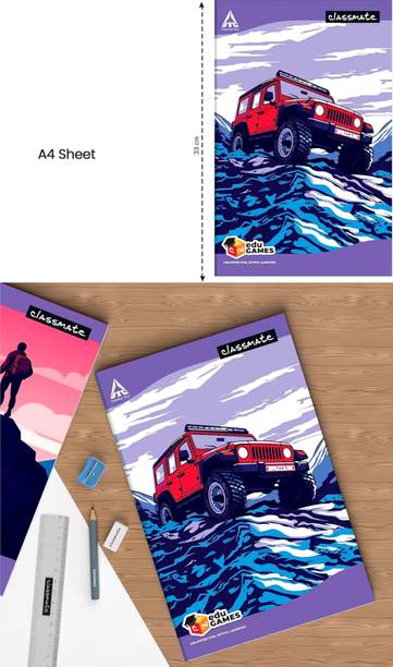 Classmate Long Notebook - A4, Soft Cover, 304 Pages, Single Line (Pack of 2 A4 Notebook Yes 240 Pages