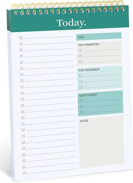 AKIKOAOKI Daily Planner To Do List Notepad Organizer Writing Pad for Home, Office A5 Note Pad Single Rule 50 Pages