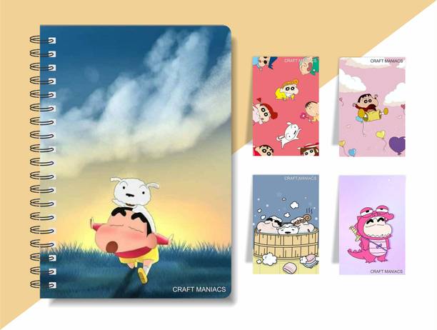 craft maniacs SHINCHAN 2023 NOTEBOOK COLLECTION A5 Diary RULED 160 Pages