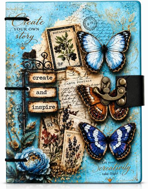 Design Dimension Handicraft handmade cardboard printed paper diary A5 Notebook Unruled 200 Pages