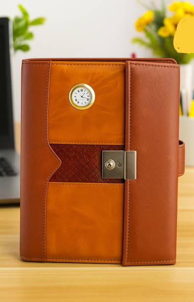 UBROFIT 3 Folder Premium soft crafted leather diary B5 Planner/Organizer Double ruled 365 Pages