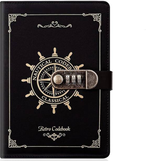 SYVGLOBAL Lock Diary Vintage Journal with Lock for Women Leather Diary with Lock A5 Diary Ruled 200 Pages