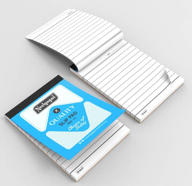 NEELGAGAN Slip Pad No. 11 (Type : Ruled 160 Pages) (9.0 cm x 12.5 cm) (Pack of 15) Regular Note Pad Ruled 160 Pages