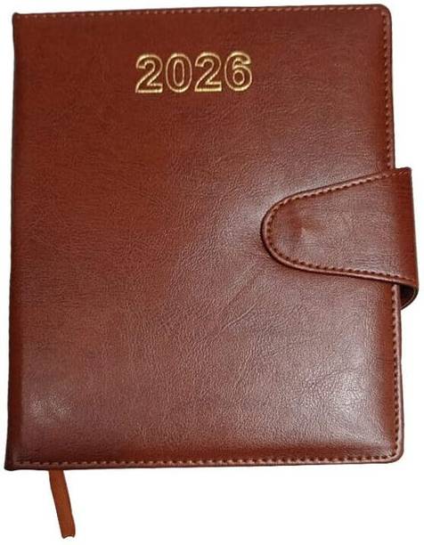 Avni Prints PU Leather Cover Sleek & Stylish Strap Diary B5 Diary Yes 120 Pages
