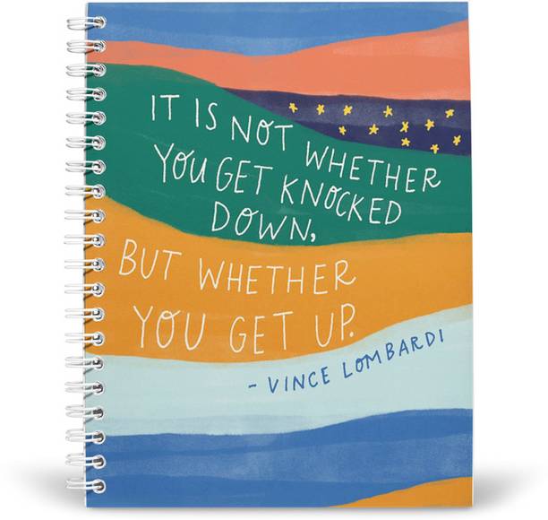 PurpleBees GET UP Quotes Diary A5 | Motivational Diary A5 Diary Unruled 160 Pages