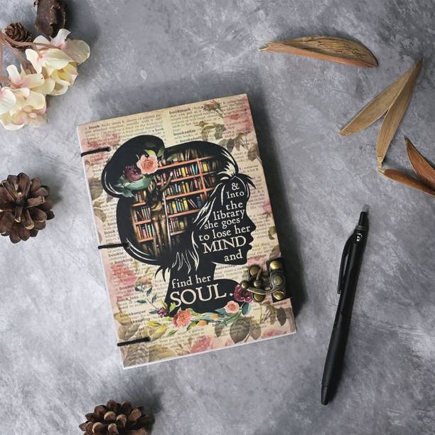Handcrafty Handmade Stylish Printed Diaries A5 Diary Plain 200 Pages