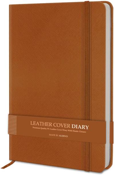 alDivo Texture Leather Cover Executive Journal Notebook Diary with Elastic Lock A5 Diary Ruled 192 Pages