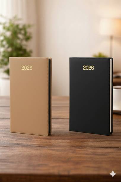 CuckooDiaries 2026Personal Sunday Separate Diary Datewise Page Soft Cover with Currency Pocket Pocket-size Diary Singal Rule 384 Pages