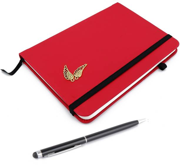 ASRAW Golden Wings A5 Sized Hardcover Diary with Stylus Pen A5 Diary Ruled 176 Pages