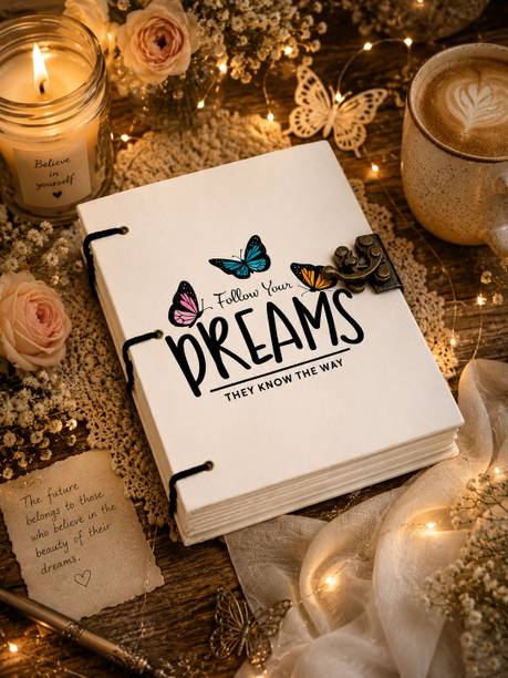 Design Dimension Printed Diary With Lock Perfect For Writing, Sketching, Traveling Our Gifting A5 Diary Unruled 200 Pages