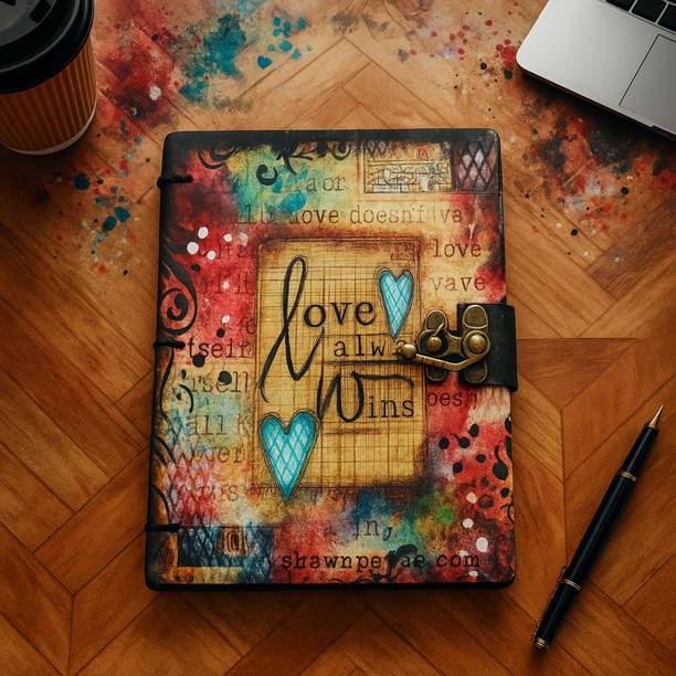 Design Dimension Handmade Cardboard Printed Diary, With Lock, Perfect for Writing and Sketching B5 Diary Unruled 200 Pages