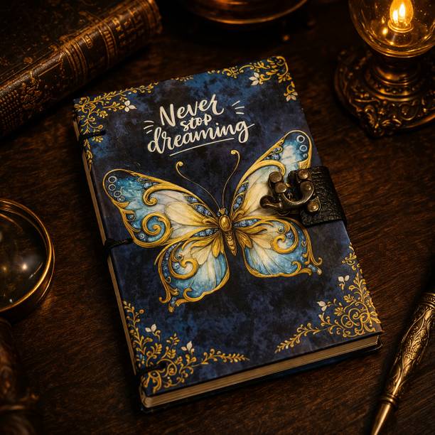 Design Dimension Printed Diary With Lock Perfect For Writing, Sketching, Traveling Our Gifting A5 Diary Unruled 200 Pages