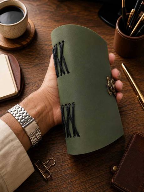 Sithox Villa Vintage Lock Journal Handmade Artificial Leather Diary Notebook Hand-Stitched A5 Journal Unruled 200 Pages