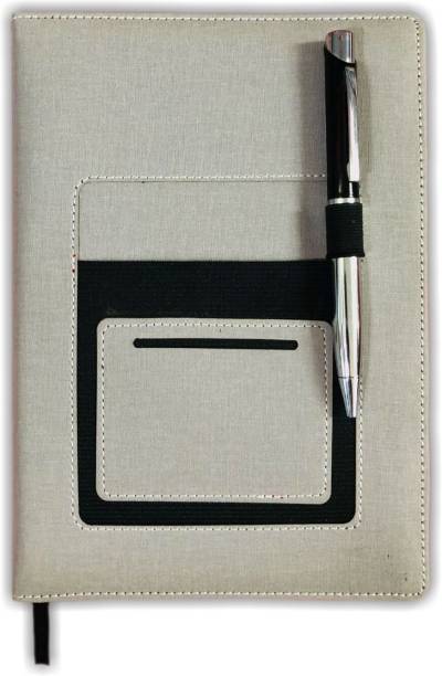 CuckooDiaries Ribbon Bookmark Pen Holder Calender Planner Visiting Card Pocket Mobile Pocket A5 Diary Ruled 192 Pages