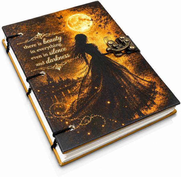 Design Dimension Vintage Metal Lock, Perfect for Writing and Sketching B5 Diary Unruled 200 Pages
