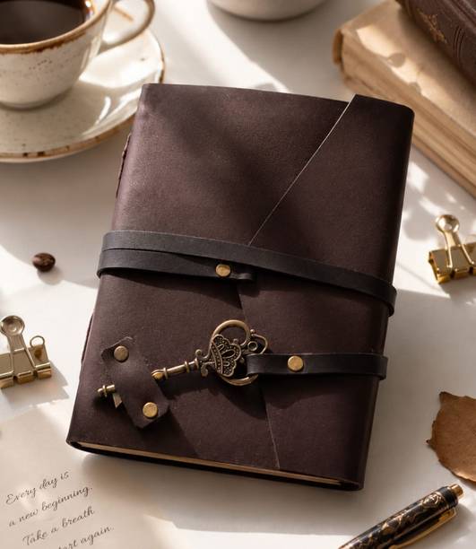 ST Craft villa Vintage Key Lock Journal Handcrafted Dairy Notebook for persnol and office use A5 Diary Unruled 200 Pages
